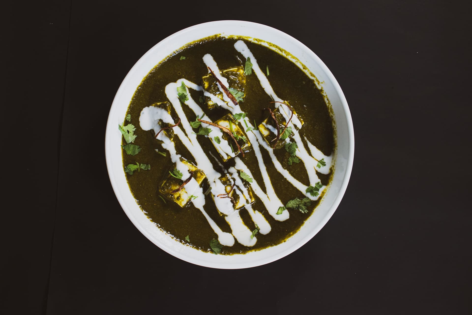 Palak Paneer - paneer fresco en salsa cremosa de espinacas